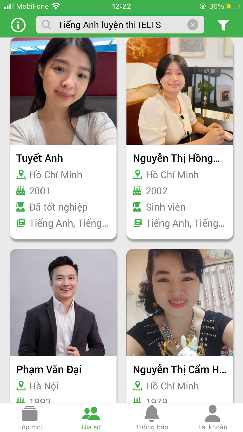 dạy kèm luyện thi ielts